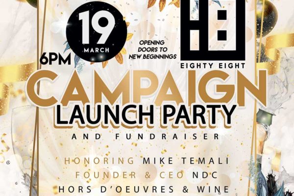 "Project Eighty Eight" Campaign Launch Party and Fundraiser